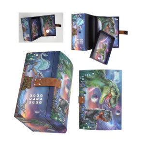 Cofre del tesoro con codigo, musica y luz dino world 1