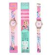 Reloj de pulsera de silicona oro rosa flor top model 1