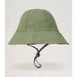 Sombrero de lino upf50+ correa desmontable oliva babymocs 1