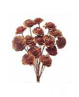 ROSA MADERA natural ramo 10 ud 1