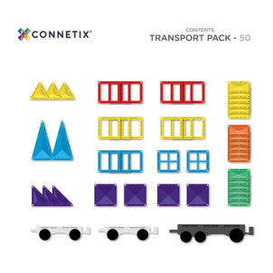 Construccion magnetica pastel transport pack 50 pzas connetix 2