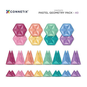 Construccion magnetica pastel geometry pack 40 pzas connetix 2