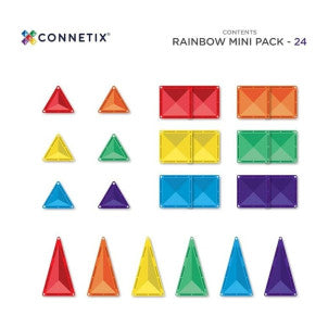 Construccion magnetica rainbow mini pack 24 pzas connetix 2