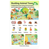 Pegatinas de gel reutilizables bussy animal town mideer 2