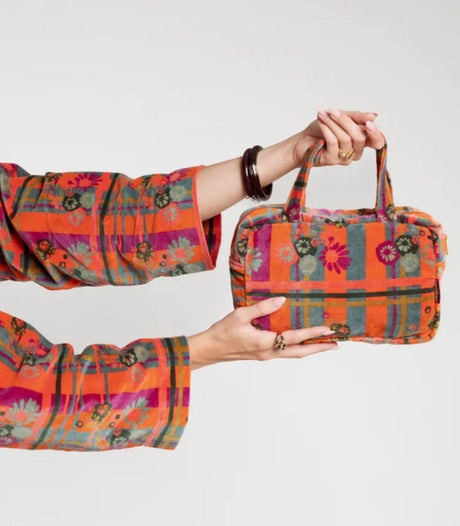 Bolso velvet pequeño dundee orange les touristes 2