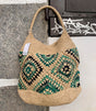 Bolso de rafia moustiers azteka naturel green rabarany 1