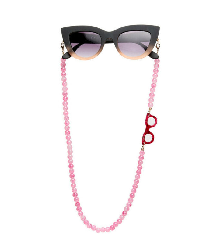 Cadena para gafas okkia sphere colorees rose quartz 1