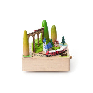Caja de musica tren de montaña wooderful life 2