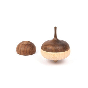 Trompo de madera chestnut-acorn wooderful life 1