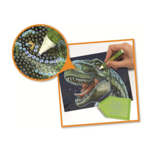 Pintar con diamantes fosforescentes t-rex world spiegelburg 2