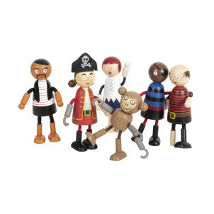 Muñecos flexibles piratas small foot 1