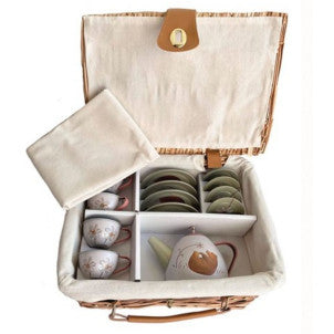 Cesta de mimbre con set de te bosque egmont toys 2