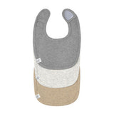 Pack 3 baberos newborn light grey lassig 1