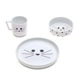 Set vajilla de porcelana cat lassig 1