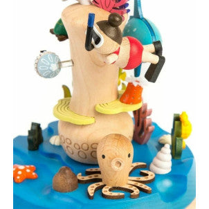 Caja de musica snorkel en arrecifes de coral wooderful life 2