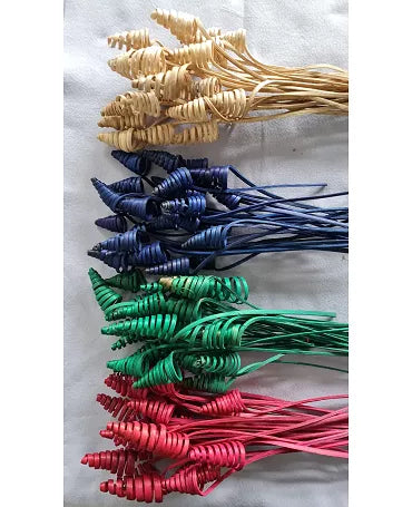 Madera conos encaracolados Azules 6 ud 1