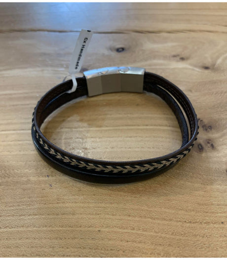 Pulsera de hombre bolt marron cx handmade 1