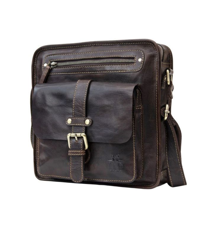 Bandolera para hombre crunch marron rosme 1