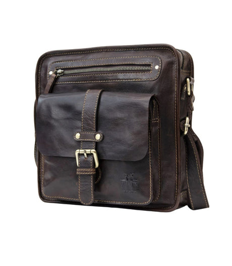 Bandolera para hombre crunch marron rosme 1