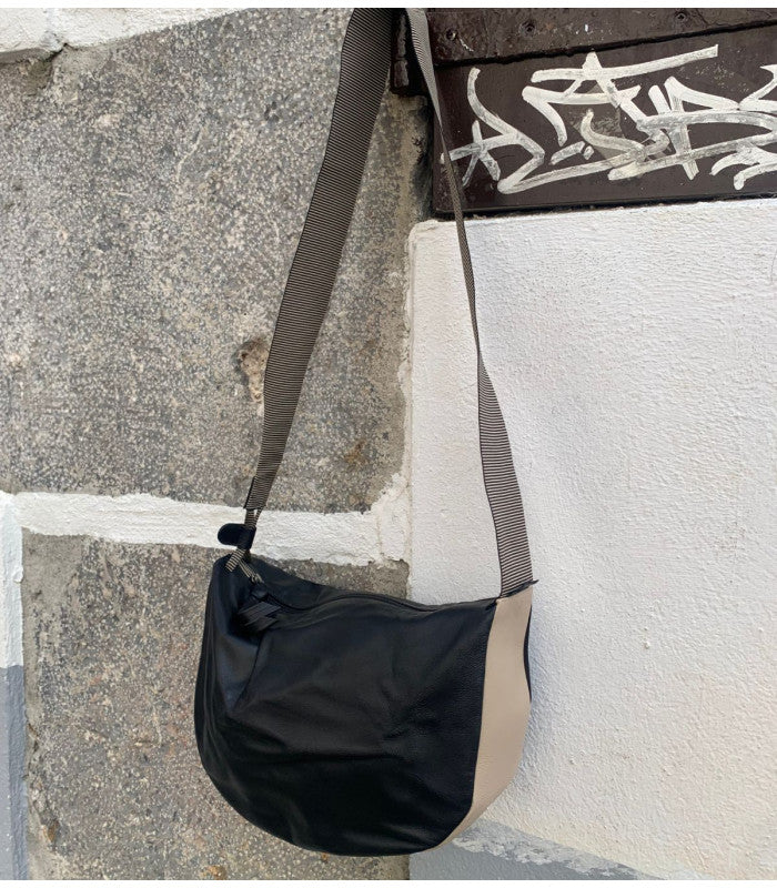 Bandolera nebob beige & black marco tadini 1