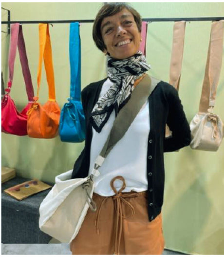 Bandolera nebob beige & light grey marco tadini 2