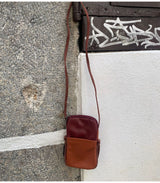 Mini bolso portamovil terracotta & burgundy marco tadini 1