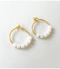 Pendientes simply square blancos litchi 1