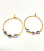 Pendientes aro grises litchi 1