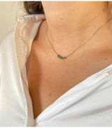 Collar simply square aqua litchi 1