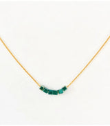Collar simply square aqua litchi 2