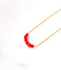 Collar simply square rojo litchi 1