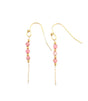Pendientes mini galets rodocrosita litchi 1