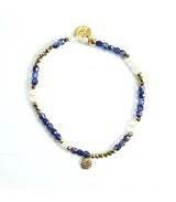 Pulsera maharani azul litchi 1