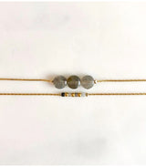 Pulsera doble luna mini moon gris litchi 2