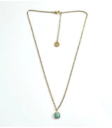 Collar cuadrado agata amazonita cielo litchi 1