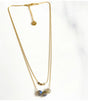 Collar doble luna mini moon gris litchi 1