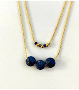 Collar doble luna mini moon marino litchi 2