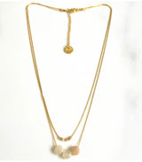 Collar doble luna mini moon rosa litchi 2