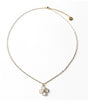 Collar trebol precioso blanco litchi 1