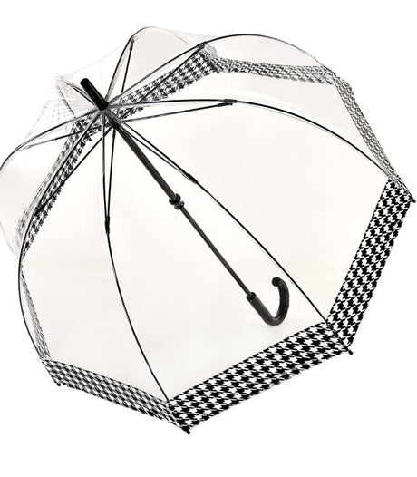 Paraguas birdcage transparente pata de gallo fulton 1