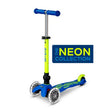 Patinete mini-micro deluxe plegable neon led azul-amarillo 1