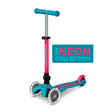 Patinete mini-micro deluxe plegable neon led aqua-fucsia 1