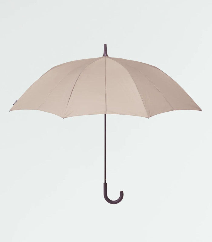 Paraguas one-pull closing 65cm taupe brown shupatto 1