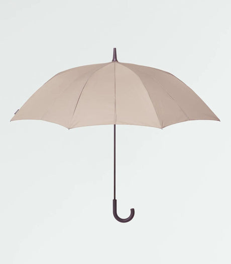 Paraguas one-pull closing 65cm taupe brown shupatto 1