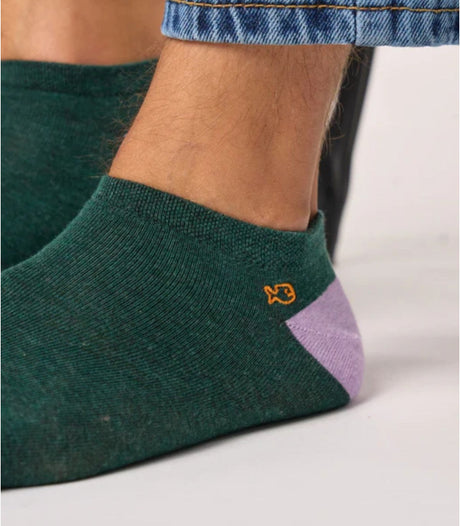 Calcetines tobilleros billy belt mottled green 2