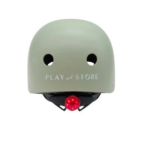 Casco con luz green play and store 2