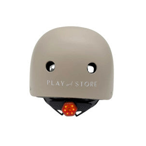 Casco con luz taupe play and store 2