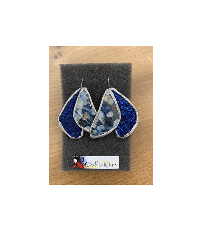 Pendiente eskulan arrate azul 1