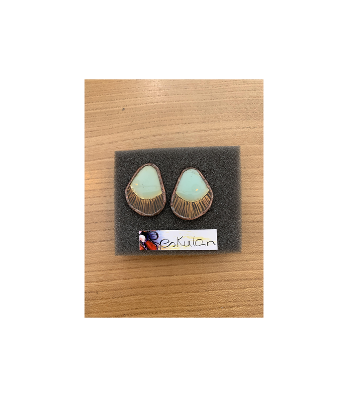 Pendiente eskulan gososta turquesa 1