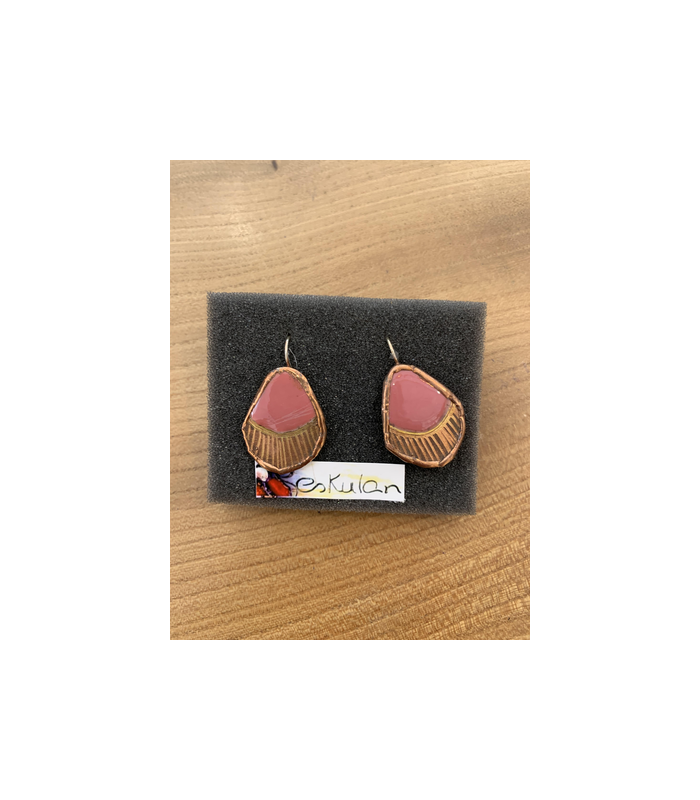 Pendiente eskulan legarre rosa 1